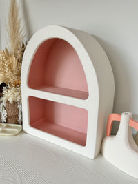 Santorini Niche 2 Shelf Arch Shadow Box Display Shelf