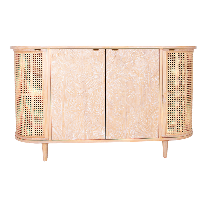 Buffet Les Palmas Carved Rattan & Wood *PREORDER*