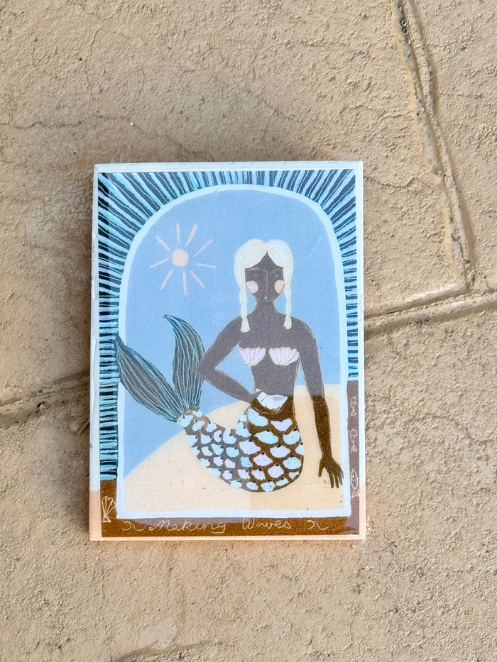 Sue Fantini Tile - Making Waves Mermaid