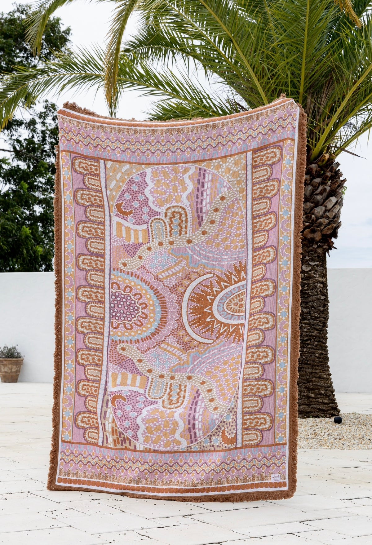 Indigenous Throw Pink Alkira By Taylor - Lee