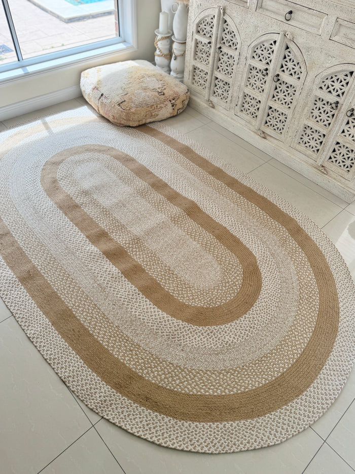 Rug Bodhi - Jute and Cotton Oval 120x160cm