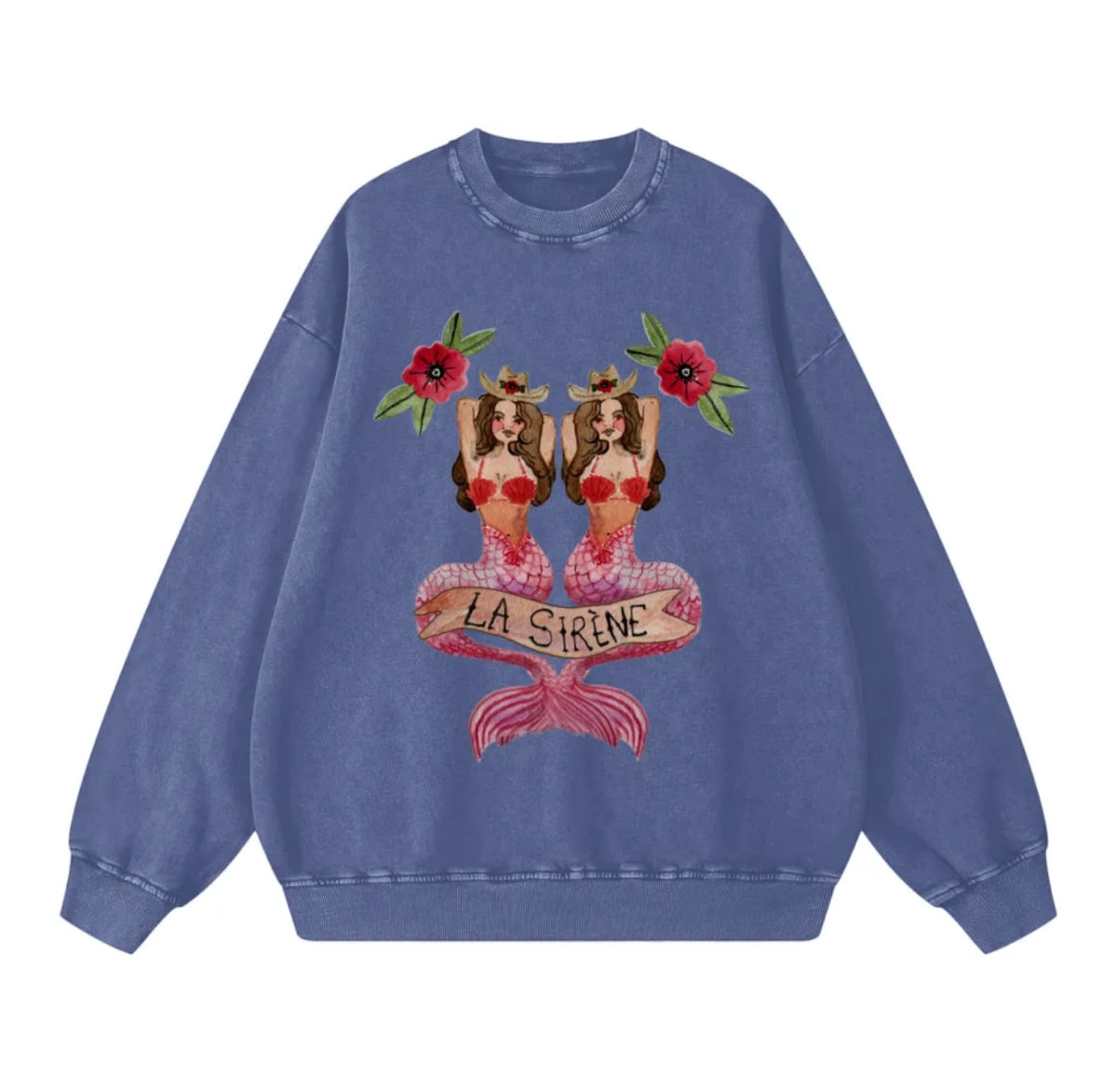 MERMAID LA SIRENE Crew Neck Blue