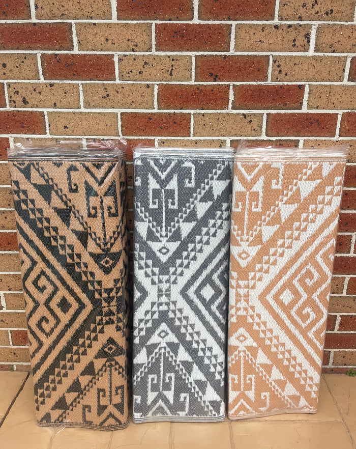 Recycled Outdoor Mat 7 Aztec ~ XLarge  4.5 x 3