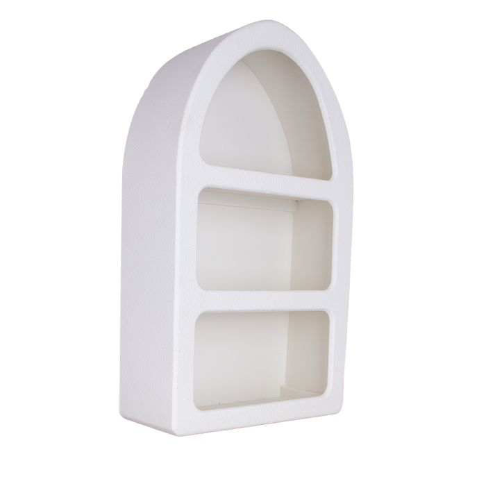 Santorini Niche 3 Shelf Arch Shadow Box Display Shelf