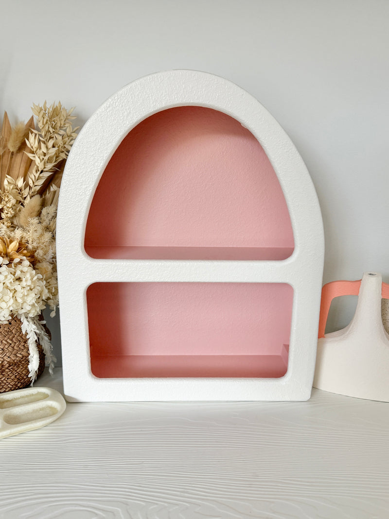 Santorini Niche 2 Shelf Arch Shadow Box Display Shelf