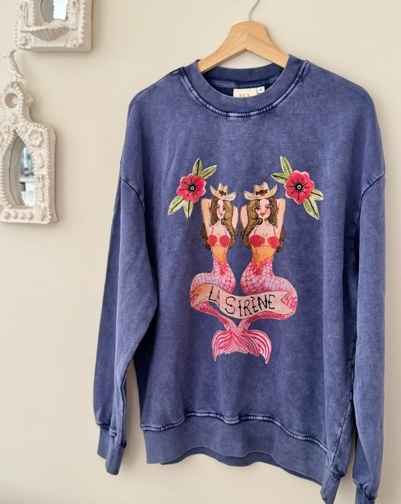 MERMAID LA SIRENE Crew Neck Blue