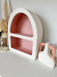 Santorini Niche 2 Shelf Arch Shadow Box Display Shelf