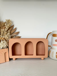 Santorini Niche 3 Hole Desktop Shadow Box Shelf Unit