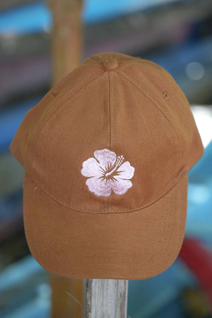 Hibiscus Flower Hat Brown