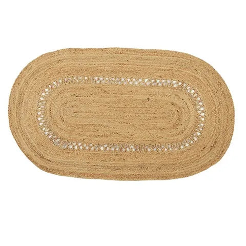 Rug Poppy - Jute Oval 90x150cm