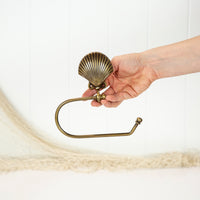 Brass Toilet Roll Holder Scallop Shell