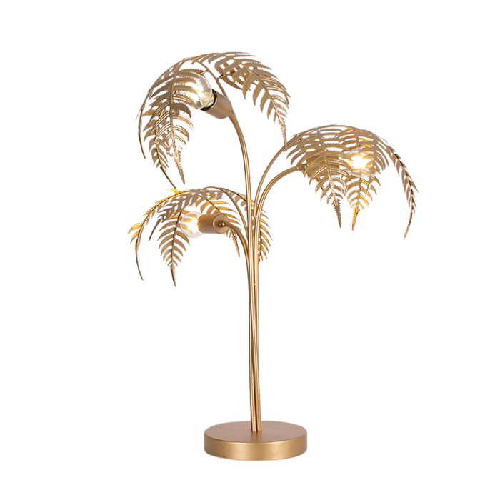 Metal Palm Table Lamp