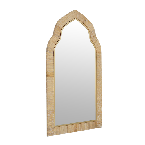 Mirror Rattan Moroccan Arch