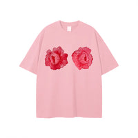 BLOOMING BOOBIES Oversized Shirt Pink