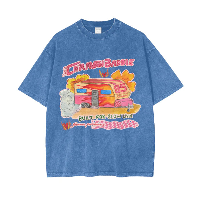 CARAVAN BADDIE Oversized Shirt Blue