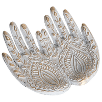 Prayer Hand Dish White