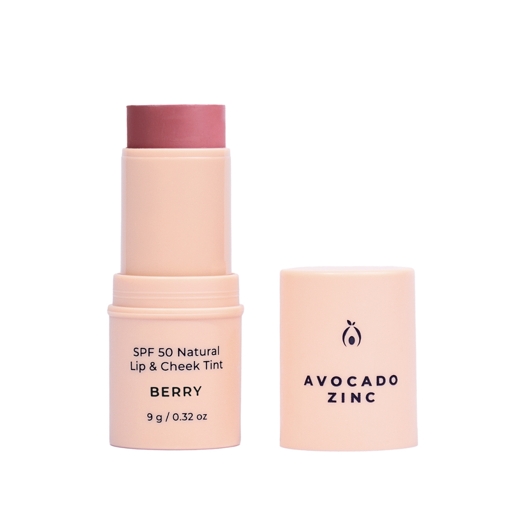 SPF 50 Natural Lip & Cheek Tint - Berry